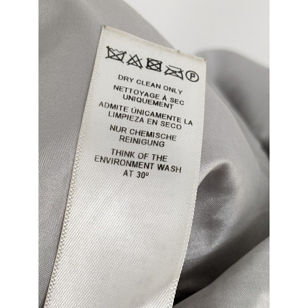 ASOS Hooded Long Coat Zip Front Gray Lined Pockets Women's Sz 10 - Picture 5 of 12